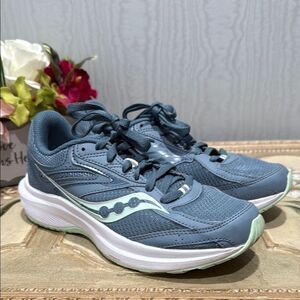 Saucony Women’s Cohesion 17 Lightweight Running Shoes Blue Green Sz 6.5